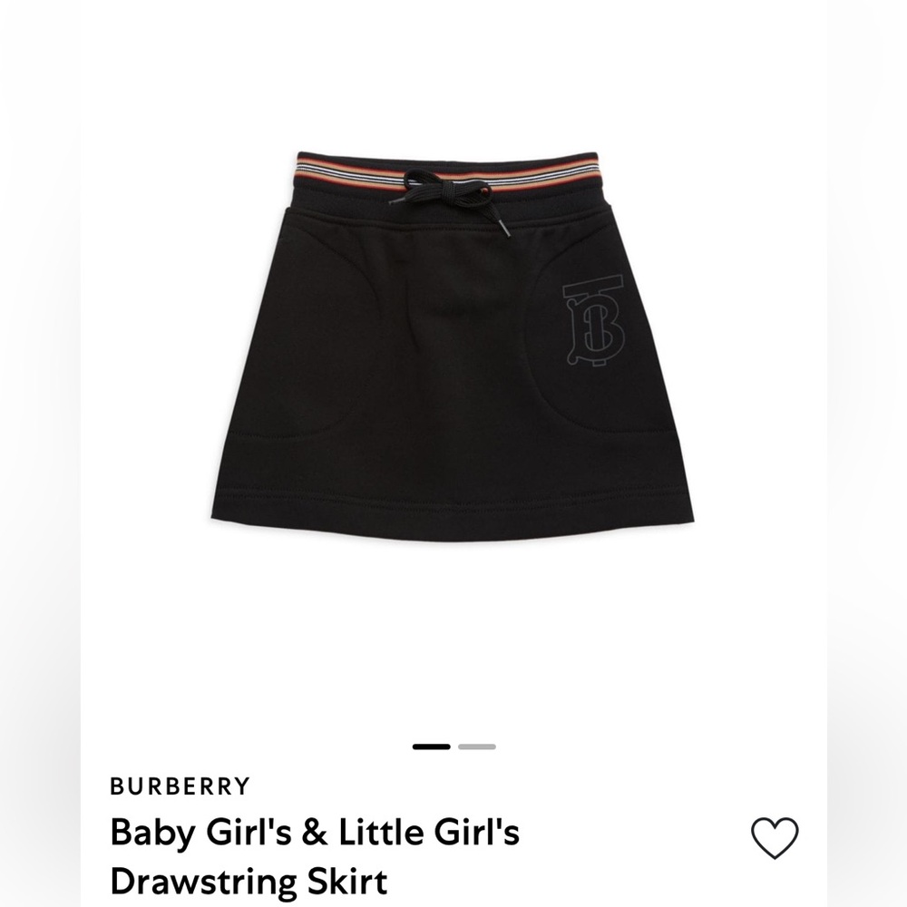 Burberry Black Drawstring Skirt for Girls